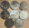 ROMANIA 50 BANI SET MONEDE(OPT PIESE ) ANIVERSARE(2011-2019) DIFERITE / PRODUSELE DIN IMAGINI...