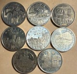 ROMANIA 50 BANI SET MONEDE(OPT PIESE ) ANIVERSARE(2011-2019) DIFERITE / PRODUSELE DIN IMAGINI...