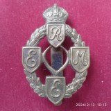 -Y- INSIGNA MILITARA ANGLIA WW2 - ROYAL ELECTRICAL &amp; MECHANICAL ENGINERS