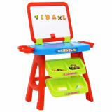 VidaXL Set de joacă pentru copii cu șevalet şi birou 3 &icirc;n 1