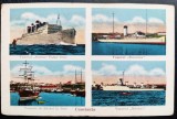 Constanta 1933 - Vapoare (Romania, Marasti, Patria, Vapoare de razboi) - printata, color, necirculata