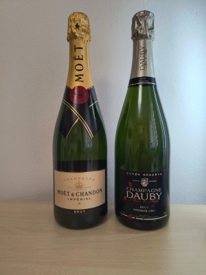 1+1 Sampanie Moet &amp;amp; Chandon Imperial si Sampanie Dauby Premier Cru foto