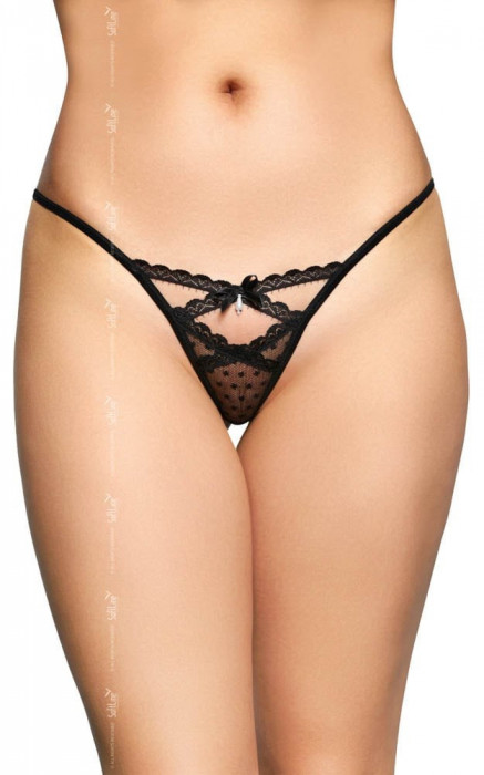 Adela - Lenjerie sexy G-String 2494, negru, S/M