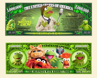 !!! SUA = FANTASY NOTE (TJ6) = KERMIT BROSCOIUL - 2022 - UNC / SERIA MUPPET SHOW foto