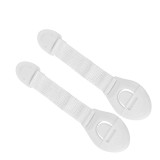 Cumpara ieftin Pachet 2 dispozitive de blocare pentru copii, siguranta pentru dulapuri, sertare si frigider, lungime 20 cm, alb