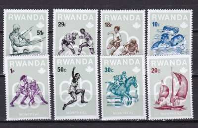 Rwanda 1976 sport olimpiada MI 799-806 MNH foto