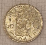 Netherlands East Indies, Indonezia, Indonesia, 1/10 Gulden 1941, Argint, KM#318, Asia