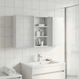 vidaXL Set dulap baie cu raft 3 pcs 140 x 14,5 x 70 cm Lemn compozit 3403776