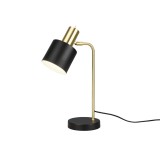 Veioza/Lampa de masa ADAM, negru/auriu, dulie E14 -TRIO