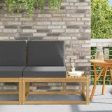 vidaXL Canapea de exterior Alb 91 x 63 x 73 cm Lemn Solid de Acacia 901480