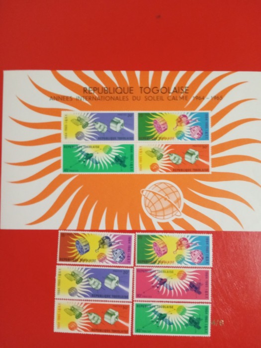 TOGO, SPACE - BLOC IMPERF. + SERIE COMPLETĂ MNH