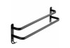 Suport pentru prosoape, aluminiu, negru mat, 60 cm, Oem