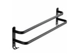 Suport pentru prosoape, aluminiu, negru mat, 60 cm