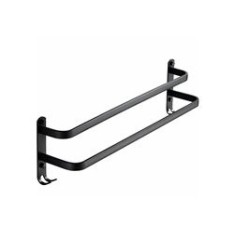 Suport pentru prosoape, aluminiu, negru mat, 60 cm