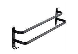 Suport pentru prosoape, aluminiu, negru mat, 60 cm foto