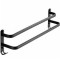 Suport pentru prosoape, aluminiu, negru mat, 60 cm