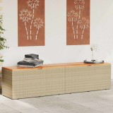 vidaXL Cutie depozitare grădină bej 220x50x54 cm lemn acacia poliratan