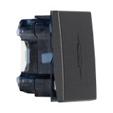 &Icirc;ntrerupător simplu 1M 10A antracit mat Moda Voice - ELBI