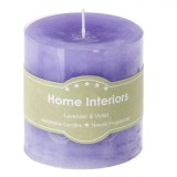 Lum&acirc;nare Parafina, Home Interiors, Aromă Lavandă și Violete, Mov, 6.5x7cm, Oem