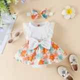 Rochita body alba - Flowers (Marime Disponibila: 0-3 luni), Superbaby