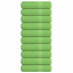 vidaXL Prosoape de mana 10 buc Verde mar 50x100cm 360 g/m? 100% bumbac foto