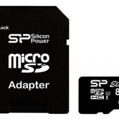 Card memorie Silicon Power Elite, 8 GB, microSDHC, UHS-I, Clasa 10 + Adaptor SD