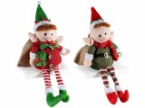 Set 2 figurine Craciun Elfi textil multicolor cm14x6x31H