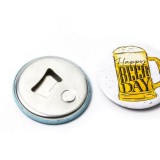 Magnet de frigider personalizat, cu desfacator de sticle, diametru 58 mm