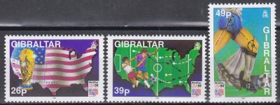 Gibraltar 1994 - Cupa Mondială de fotbal - S.U.A., MNH foto