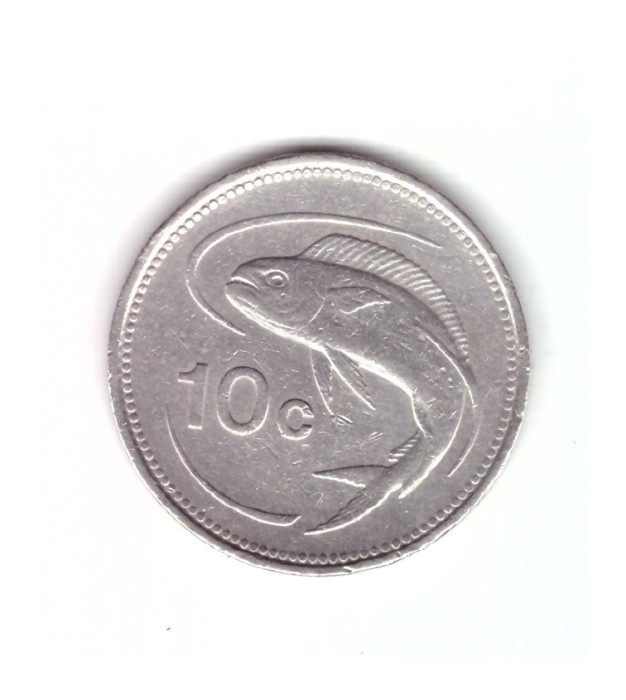 Moneda Malta 10 cents/centi 1986, stare buna, curata