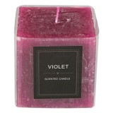 Lumanare parfumata cu aroma proaspata de violete, 7,5x7,5x7,5 cm, Oem