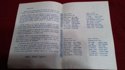 program pronostic Soimii Lipova 1982 foto