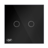 Intrerupator touch dublu PNI SH222 cu indicator luminos