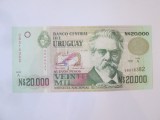 Uruguay 20000 Pesos 1991 UNC,vedeti foto