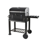 Gratar carbune BBQ Grill cu capac, 2 rafturi, termometru, suflanta, roti deplasare, RESIGILAT, Kaminer