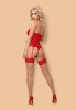 Set Corset Sexy &amp;amp; Chilotei String, Rosu, S/M, Obsessive