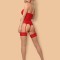 Set Corset Sexy &amp;amp; Chilotei String, Rosu, S/M