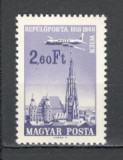 Ungaria.1968 Posta aeriana-Orase din avion SU.295, Nestampilat