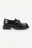 Karl Lagerfeld mocasini de piele MACIE culoarea negru, cu platforma, KL41217