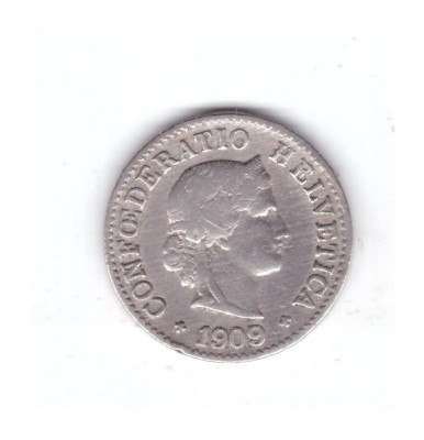Moneda Elvetia 5 rappen 1909, stare buna, curata foto