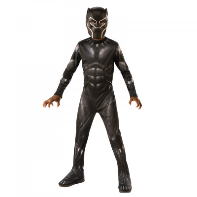 Costum Deluxe Black Panther pentru baiat - Civil War 100 - 110 cm 3-4 ani foto