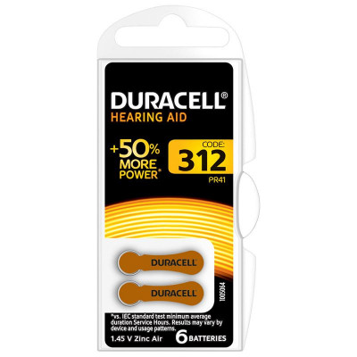 Baterie auditiva Duracell 312 blister 6 buc foto