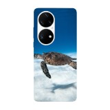 Husa compatibila cu Huawei P50 model Flying turtle, Silicon, TPU, Viceversa, Transparent, Carcasa