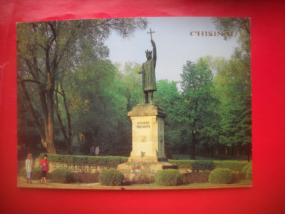 HOPCT 48309 STATUIA LUI STEFAN CEL MARE- CHISINAU MOLDOVA BASARABISA-NECIRCULATA foto