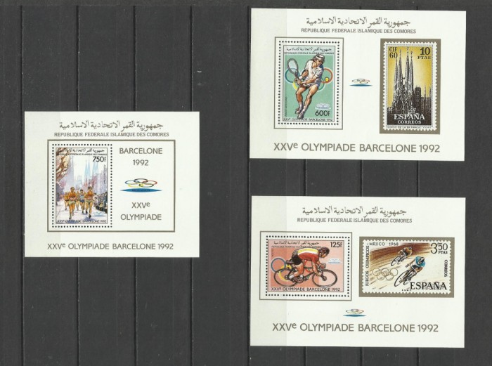 COMORES 1980 JOCURILE OLIMPICE BARCELONA COLITE DELUXE 2 FOTO