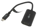 Adaptor USB-C la D-Sub 15 pini Goobay 51776, 200mm, USB 3.1 negru