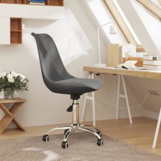 Scaun de birou pivotant, gri &amp;icirc;nchis, material textil foto