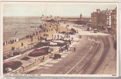 bnk cp Insula Man - Douglas - Promenade and Victoria Pier - necirculata foto