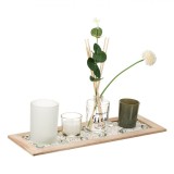 Set Suporturi Lum&acirc;nări și Bețișoare Parfumate, Multicolor, Plante Decorative și Pietriș Decorativ, 5 Piese, Oem
