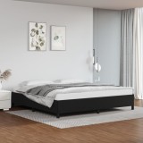 Cumpara ieftin Cadru de pat, negru, 200x200 cm, piele ecologică
